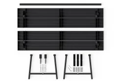 Fred's Table Table de jardin, black, 220x100x76 cm