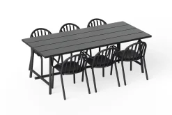 Fred's Table Table de jardin, black, 220x100x76 cm