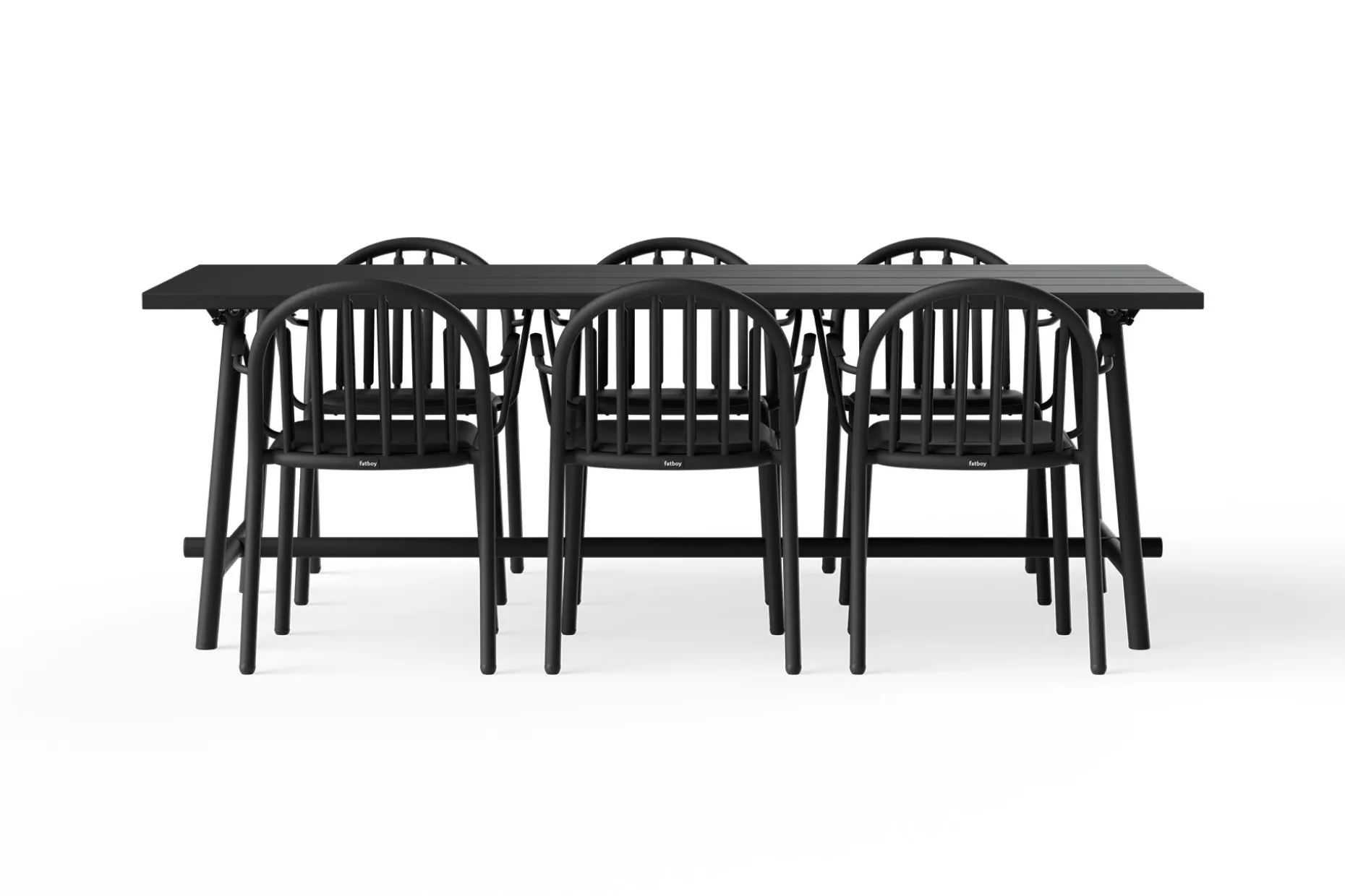 Fred's Table Table de jardin, black, 220x100x76 cm