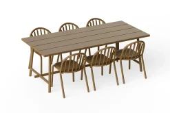 Fred's Table Table de jardin, marron, 220x100x76 cm
