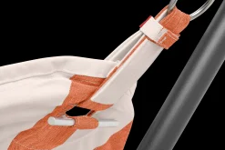 Headdemock Superb Stripe Orange Creme Hamac avec support, 270x138x110 cm