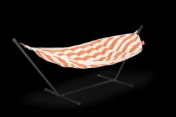 Headdemock Superb Stripe Orange Creme Hamac avec support, 270x138x110 cm