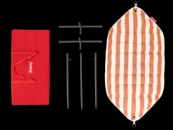 Headdemock Superb Stripe Orange Creme Hamac avec support, 270x138x110 cm