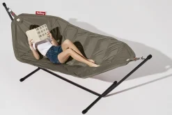 Headdemock Taupe Hamac avec support, 270x138x110 cm