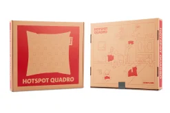 Hotspot Pillow Quadro Coussin chauffant, gris, 45x45x17.5 cm