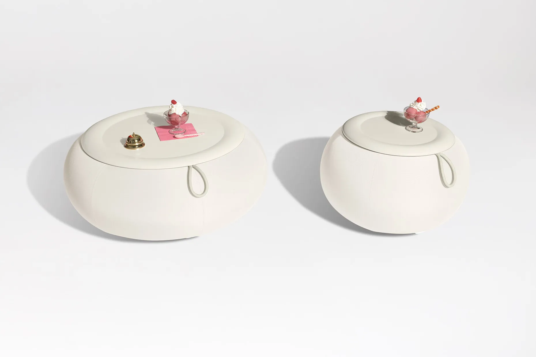 Humpty Outdoor Tables basses d'extérieur, gris, 65x65x35 cm