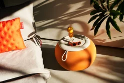 Humpty Outdoor Tables basses d'extérieur, orange, 65x65x35 cm