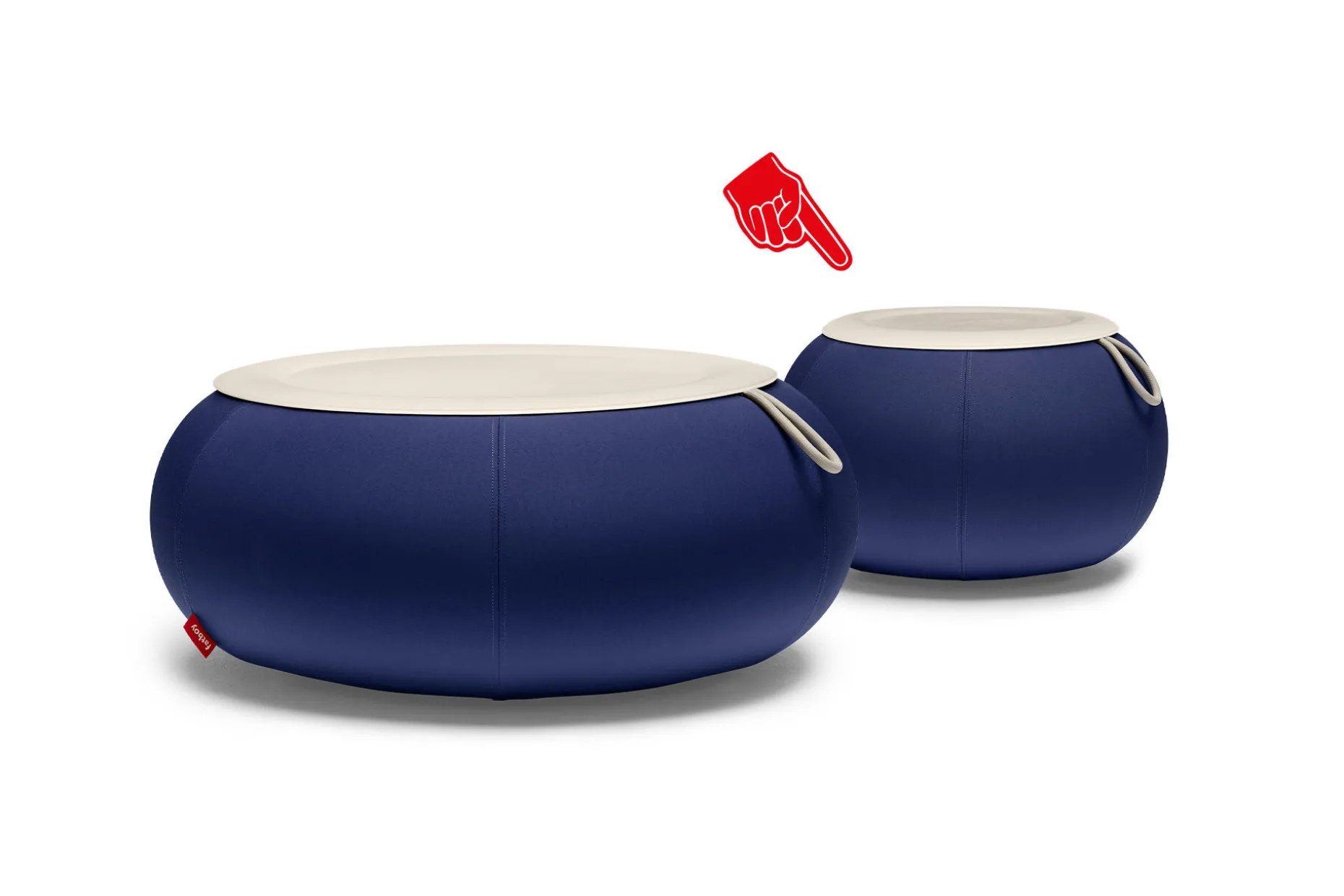 Humpty Outdoor Tables basses d'extérieur, bleu, 65x65x35 cm