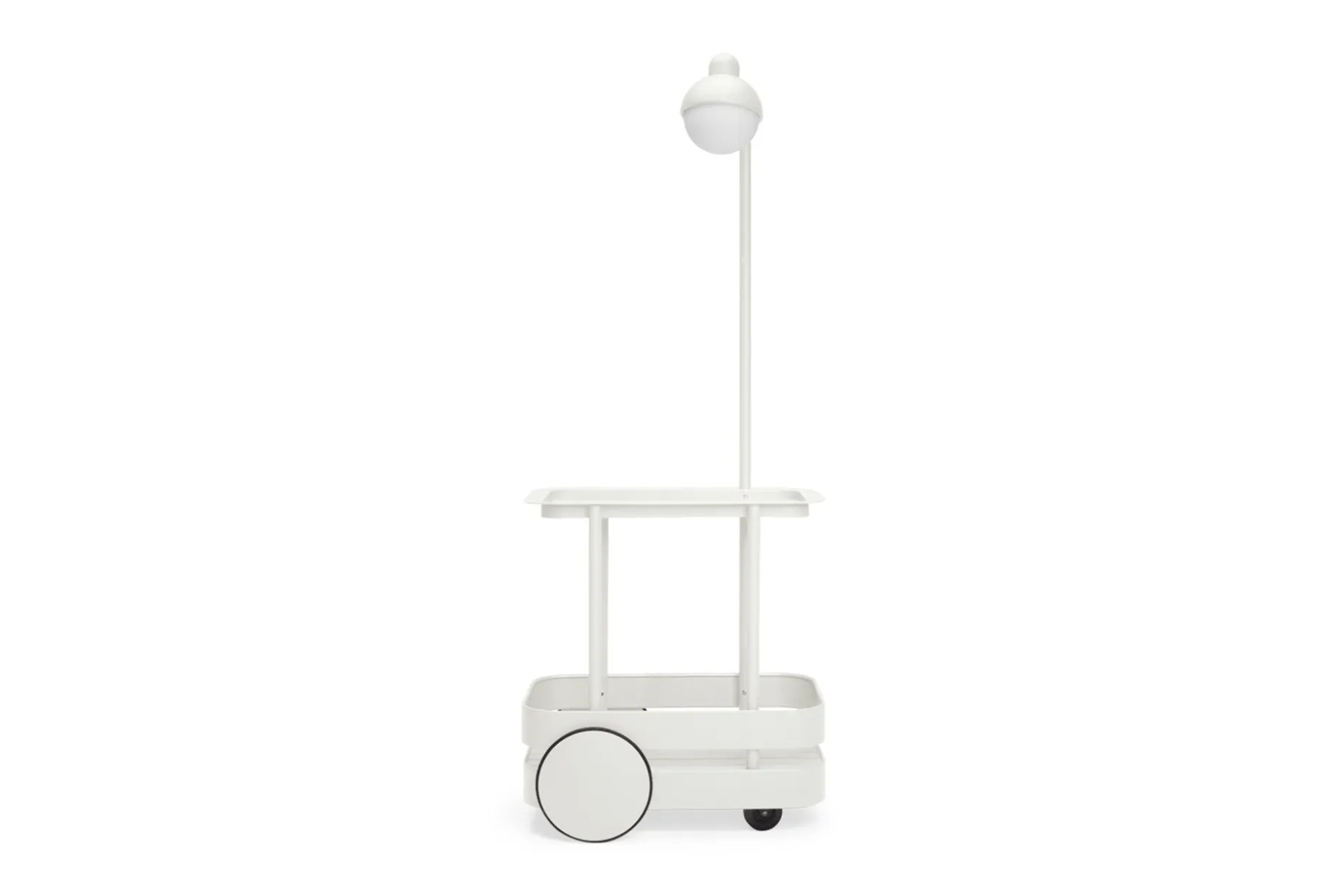 Jolly Trolley Table de bar mobile, blanc, 78x55x200 cm
