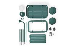 Jolly Trolley Table de bar mobile, vert, 78x55x200 cm