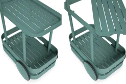Jolly Trolley Table de bar mobile, vert, 78x55x200 cm