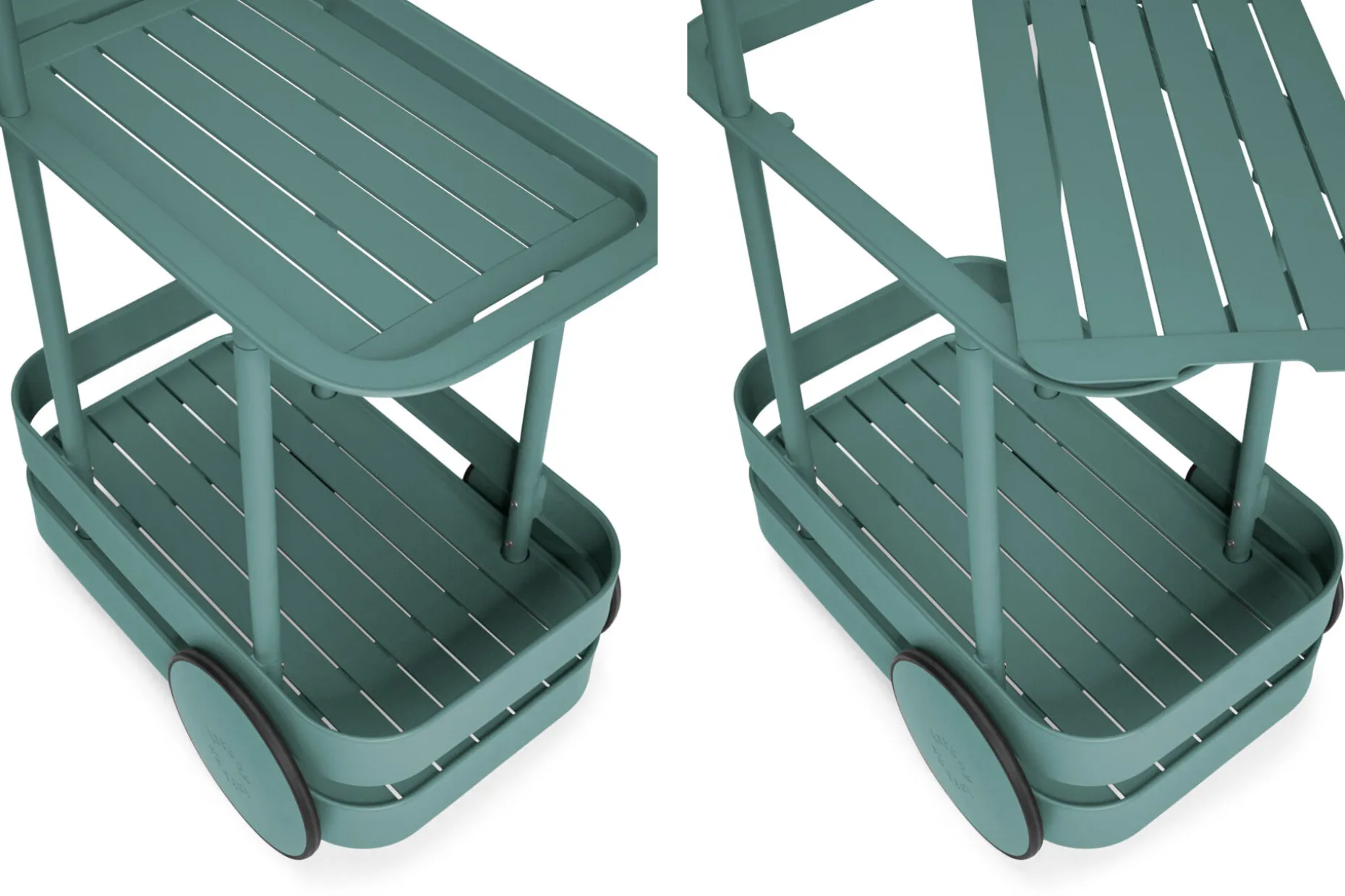 Jolly Trolley Table de bar mobile, vert, 78x55x200 cm