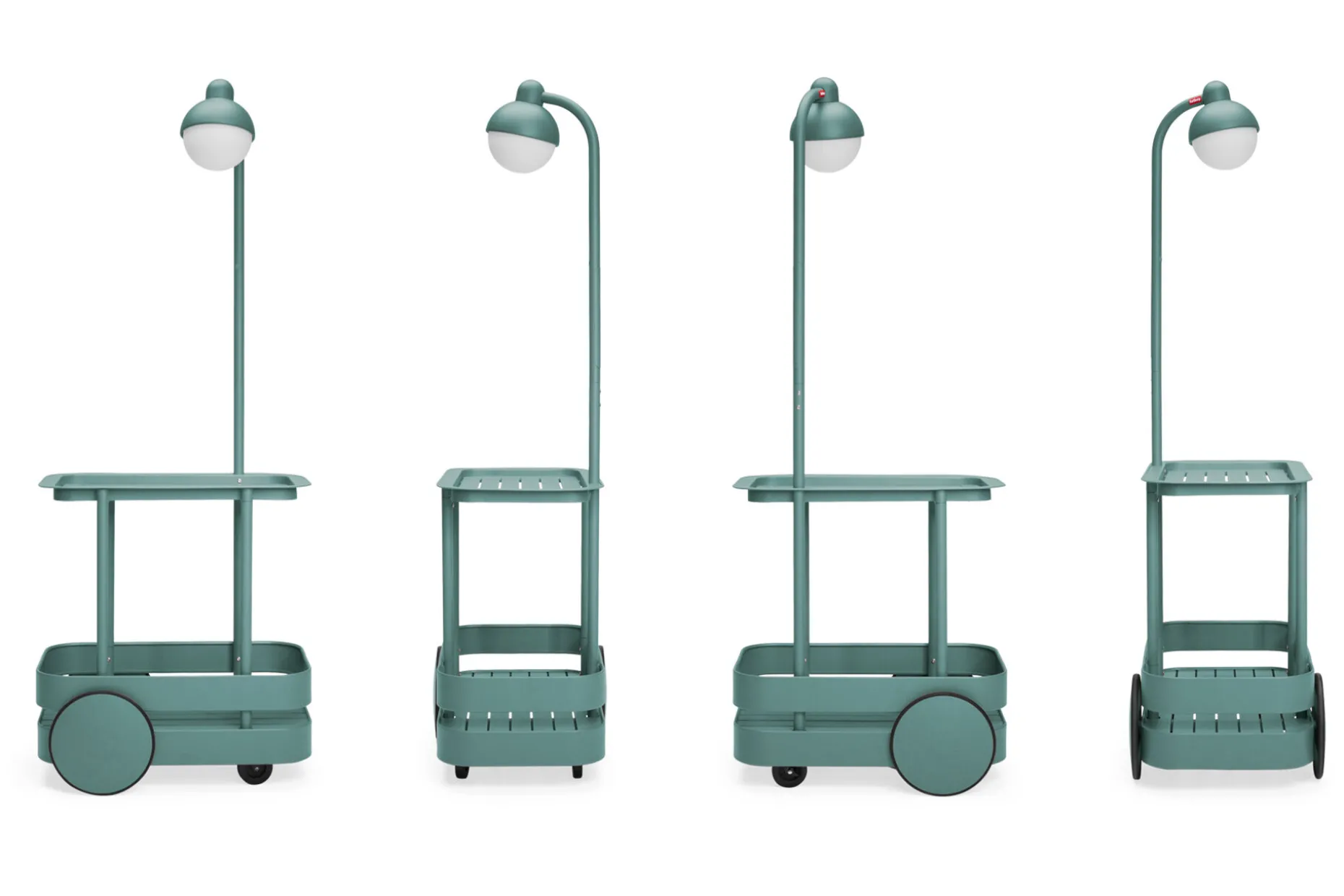 Jolly Trolley Table de bar mobile, vert, 78x55x200 cm