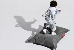 Junior Canvas Pouf pour enfant, gris, 100x130 cm