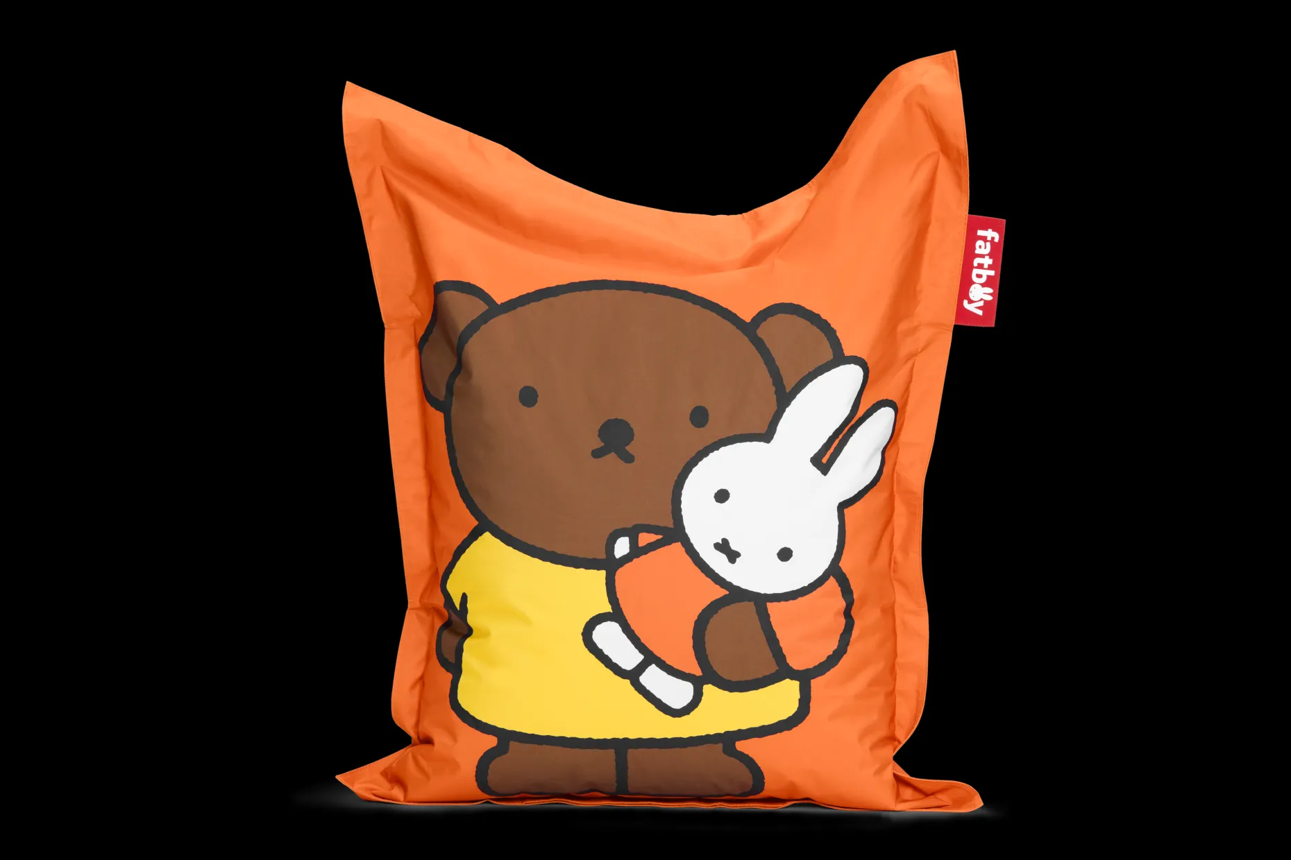 Junior Nylon x Miffy / Boris Pouf géant Miffy Boris, orange, 130x100 cm
