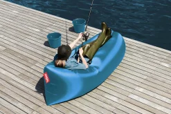 Lamzac 3.0 Pouf gonflable, bleu, 185x83x50 cm