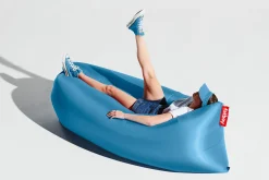Lamzac 3.0 Pouf gonflable, bleu, 185x83x50 cm