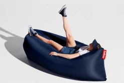 Lamzac 3.0 Pouf gonflable, bleu, 185x83x50 cm