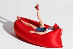 Lamzac 3.0 Pouf gonflable, rouge, 185x83x50 cm