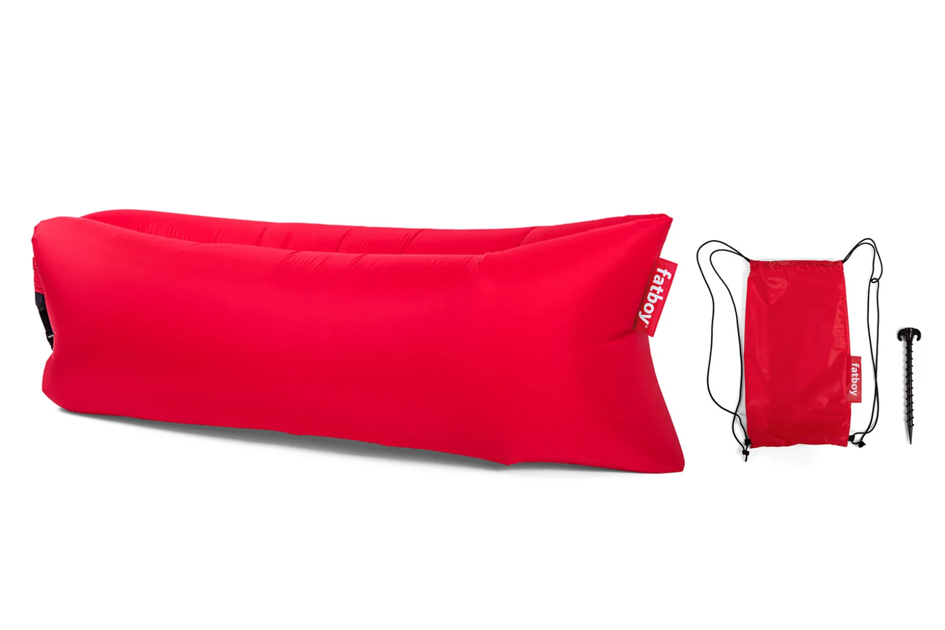 Lamzac 3.0 Pouf gonflable, rouge, 185x83x50 cm