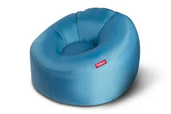 Lamzac O Pouf gonflable, bleu, 110x103x62 cm