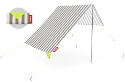 Miasun Tente de plage portable, gris, 330x190x140 cm