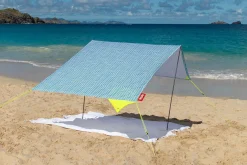 Miasun Tente de plage portable, bleu, 330x190x140 cm