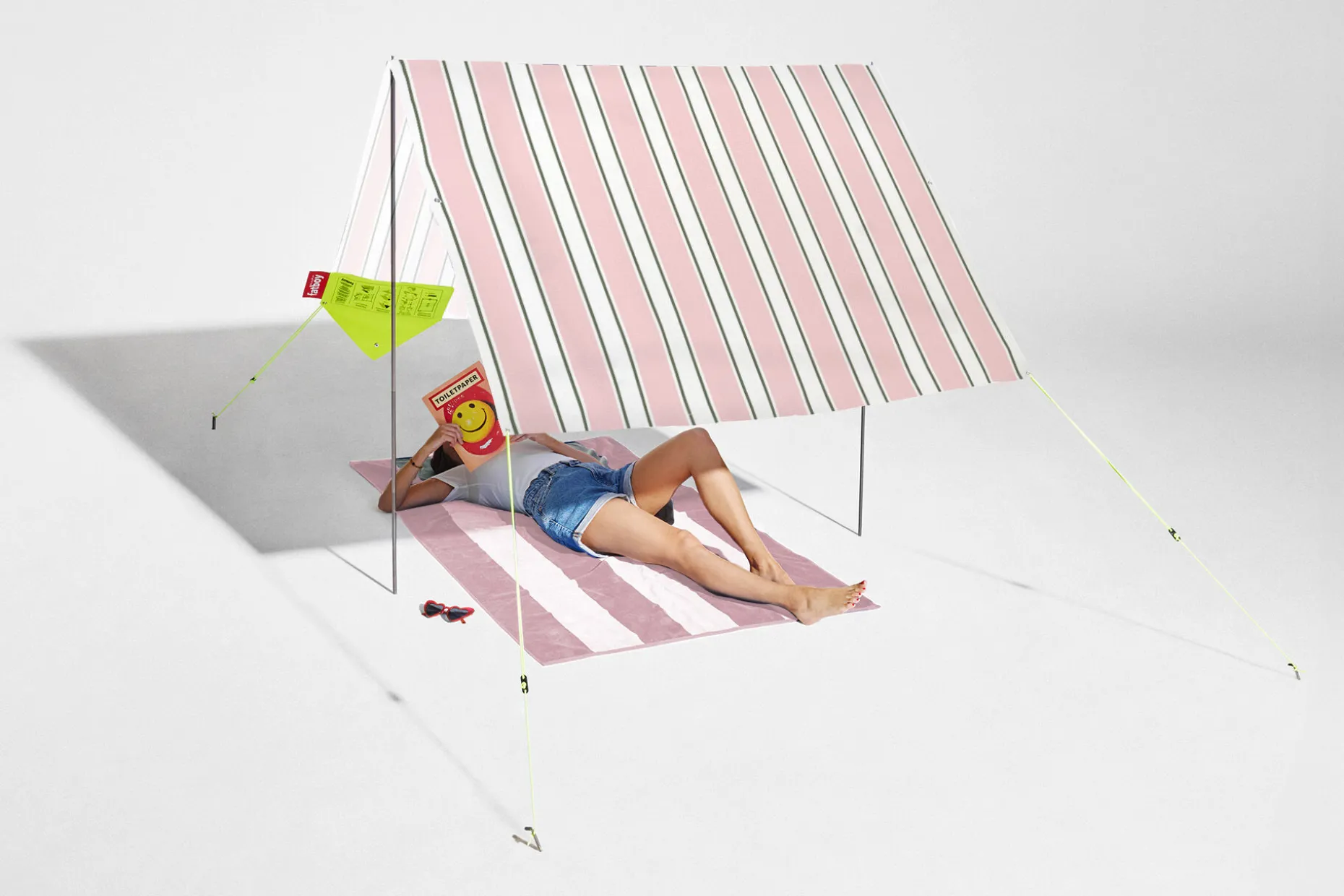 Miasun Tente de plage portable, blanc, 330x190x140 cm
