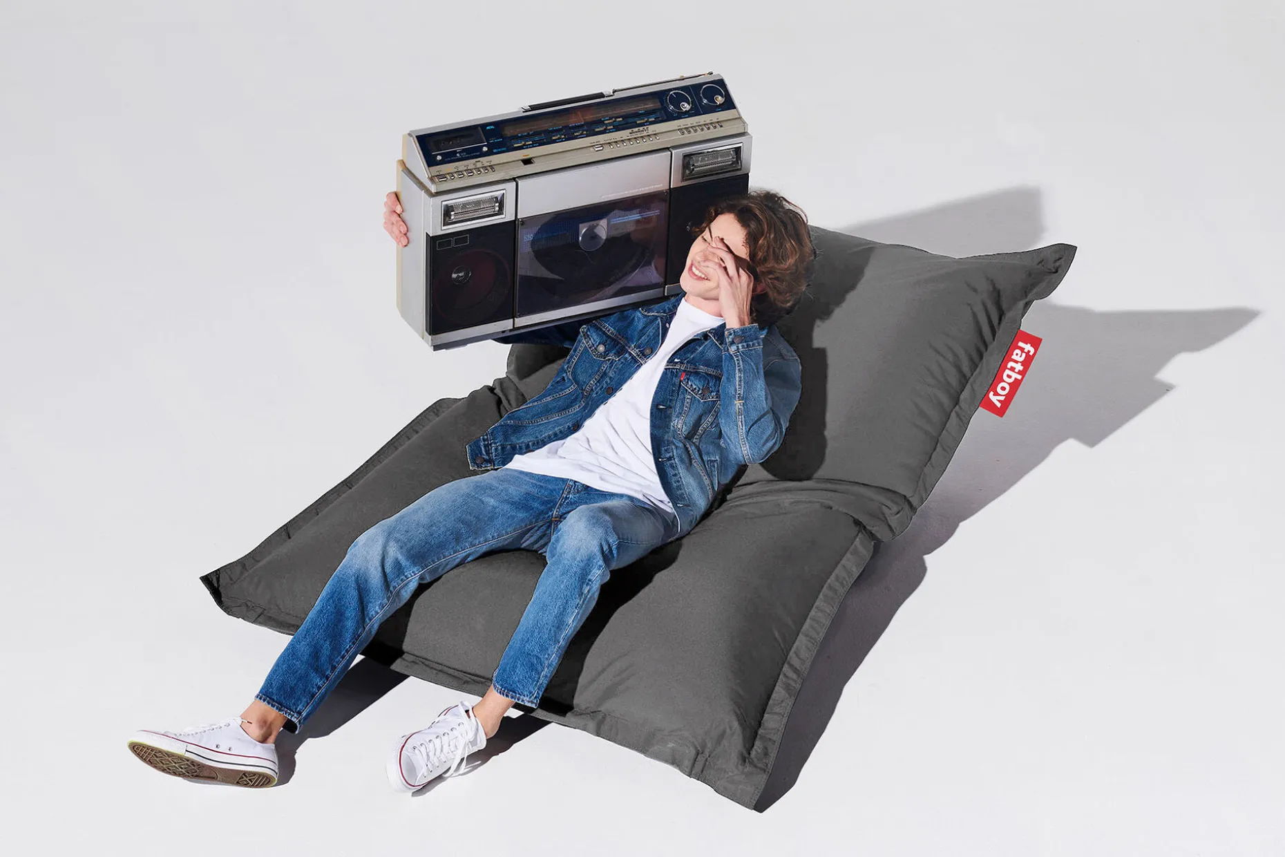 Original Outdoor Pouf d'extérieur, gris, 134x180 cm