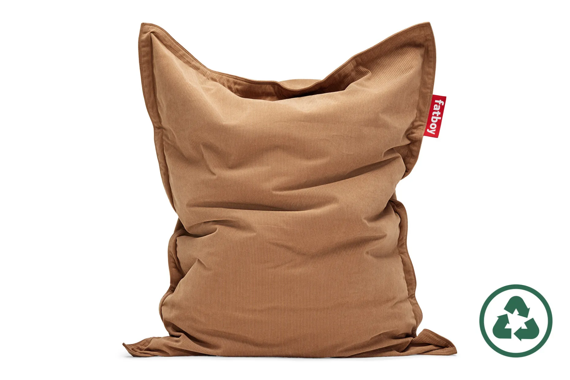 Original Slim Cord Pouf en velours côtelé, marron, 120x155 cm