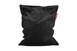 Original Slim Velvet Pouf en velours, black, 120x155 cm