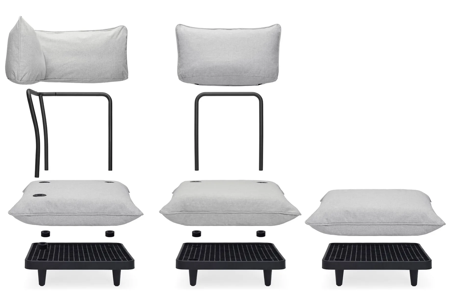 Paletti Daybed Royal Fauteuil lounge d’extérieur modulaire, 190x100x90 cm
