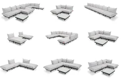 Paletti Hocker Hocker modulaire d’extérieur, marron, 100x100x45 cm