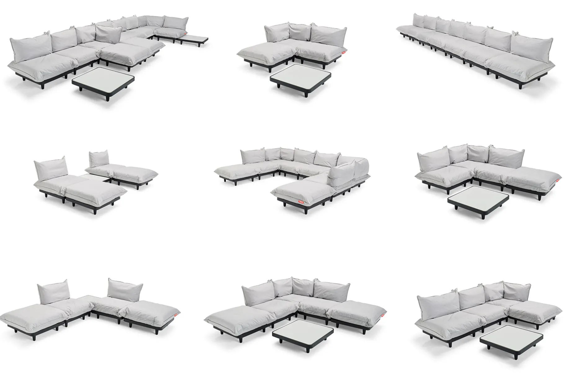 Paletti Hocker Hocker modulaire d’extérieur, marron, 100x100x45 cm