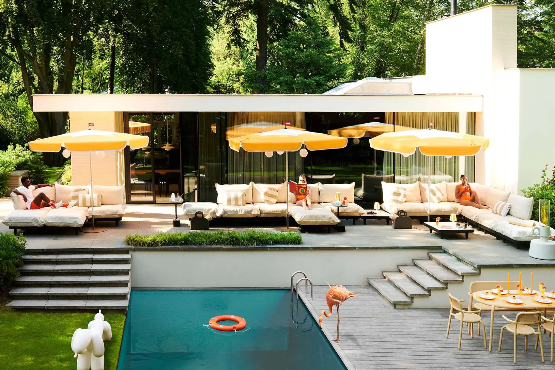 Paletti Seat Fauteuil lounge modulaire, beige, 100x100x90 cm