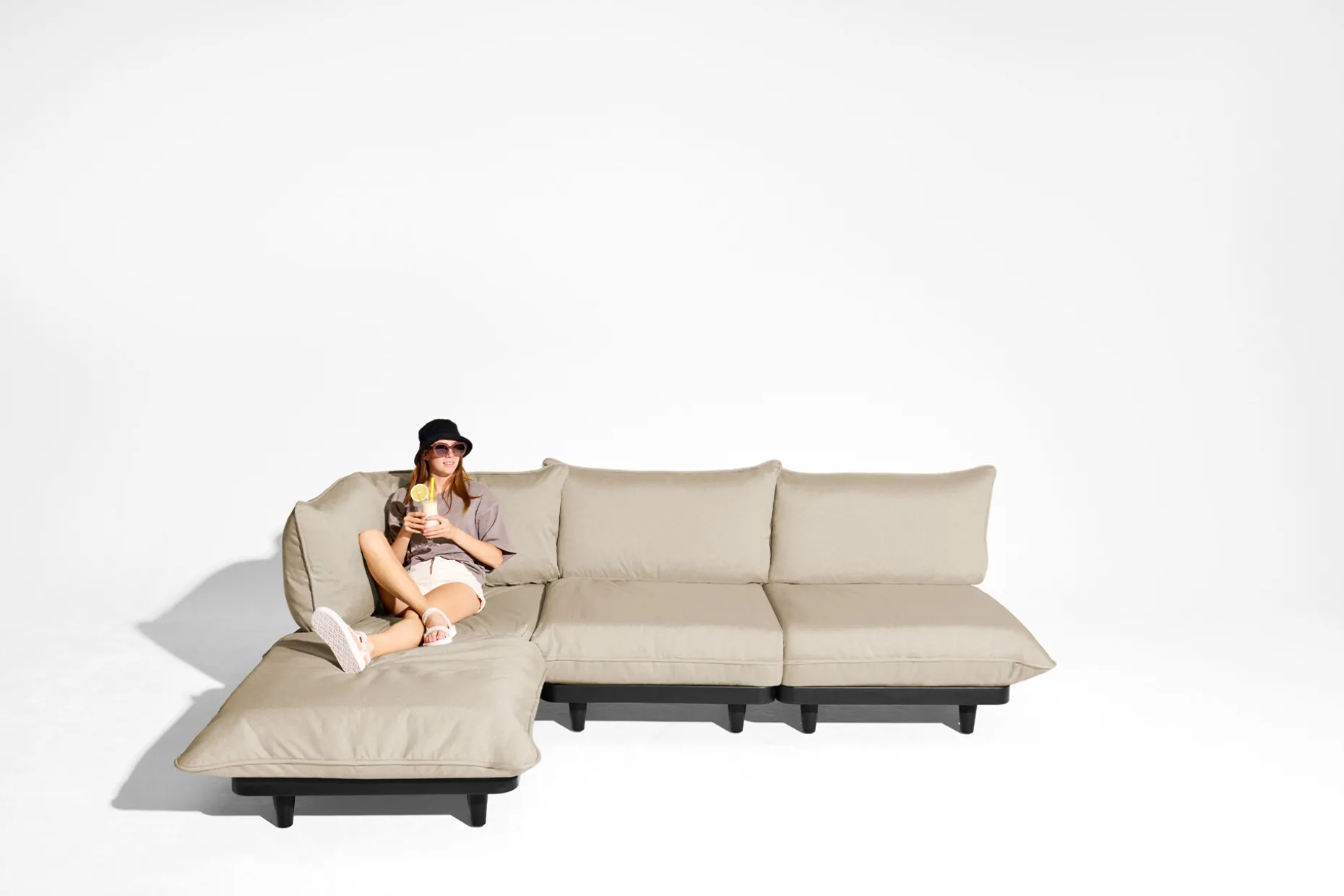 Paletti Seat Royal Canapé modulable, beige, 100x100x90 cm
