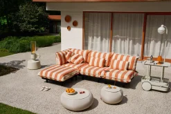 Paletti Set Large + Table Ensemble lounge d’extérieur modulaire, 280x190x90 cm