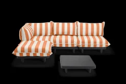 Paletti Set Large + Table Ensemble lounge d’extérieur modulaire, 280x190x90 cm