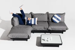 Paletti Set Large + Table Ensemble lounge d’extérieur modulaire, 280x190x90 cm