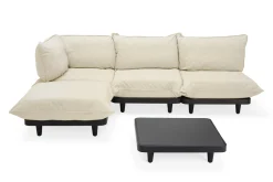 Paletti Set Large + Table Ensemble lounge d’extérieur modulaire, 280x190x90 cm