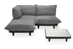 Paletti Set Medium + Table Ensemble lounge d’extérieur modulaire, 190x190x90 cm