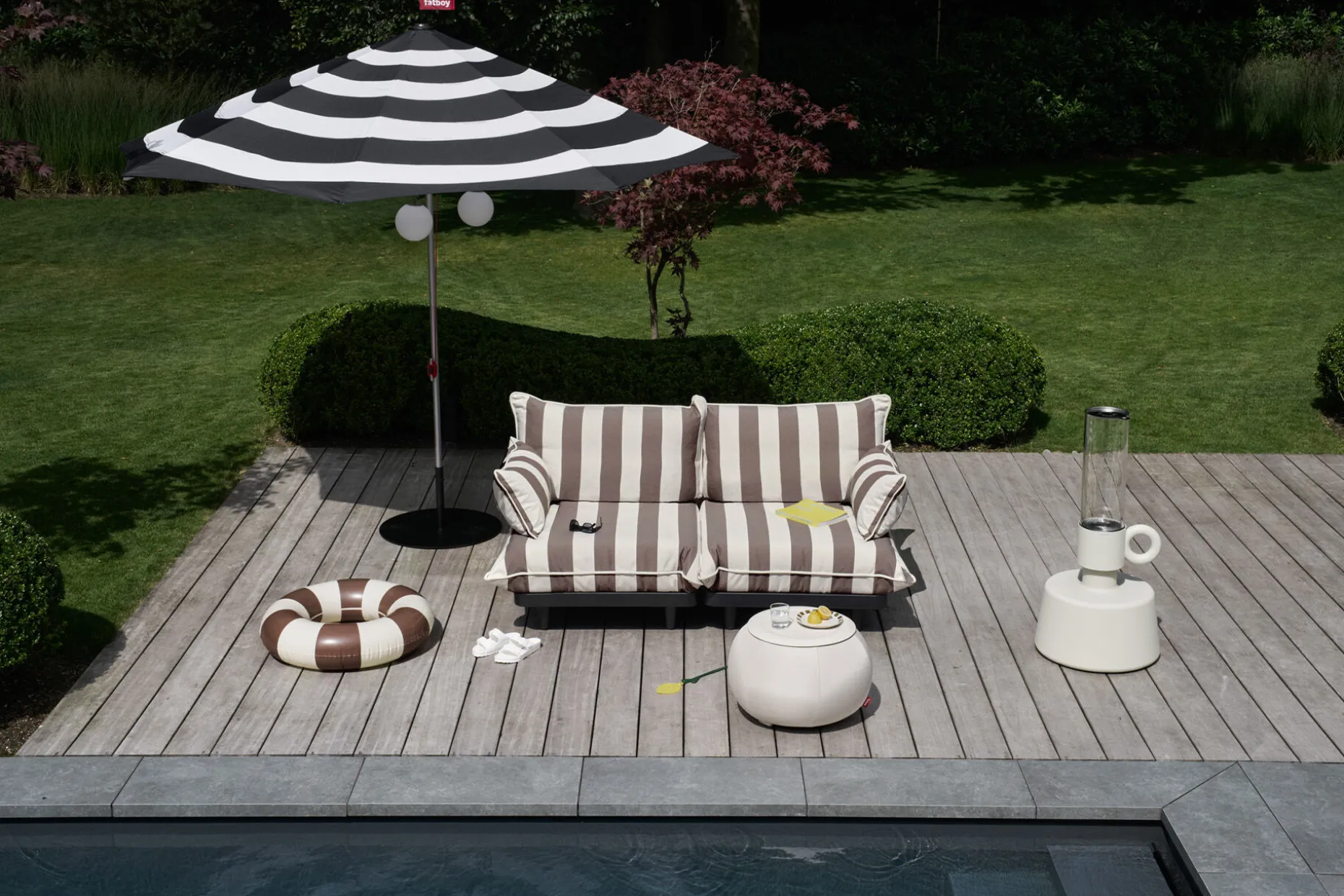 Paletti Set Medium Ensemble lounge d’extérieur modulaire, 190x190x90 cm