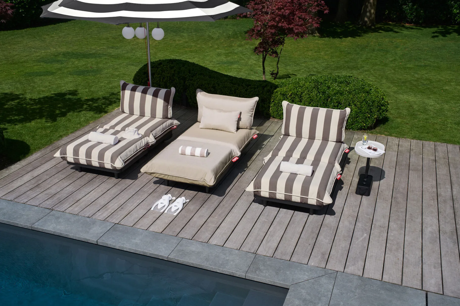 Paletti Set Medium Ensemble lounge d’extérieur modulaire, 190x190x90 cm