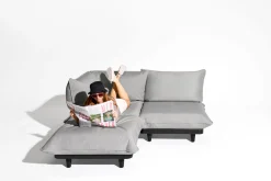 Paletti Set Medium Royal + Table Ensemble lounge d’extérieur modulaire, 190x190x90 cm
