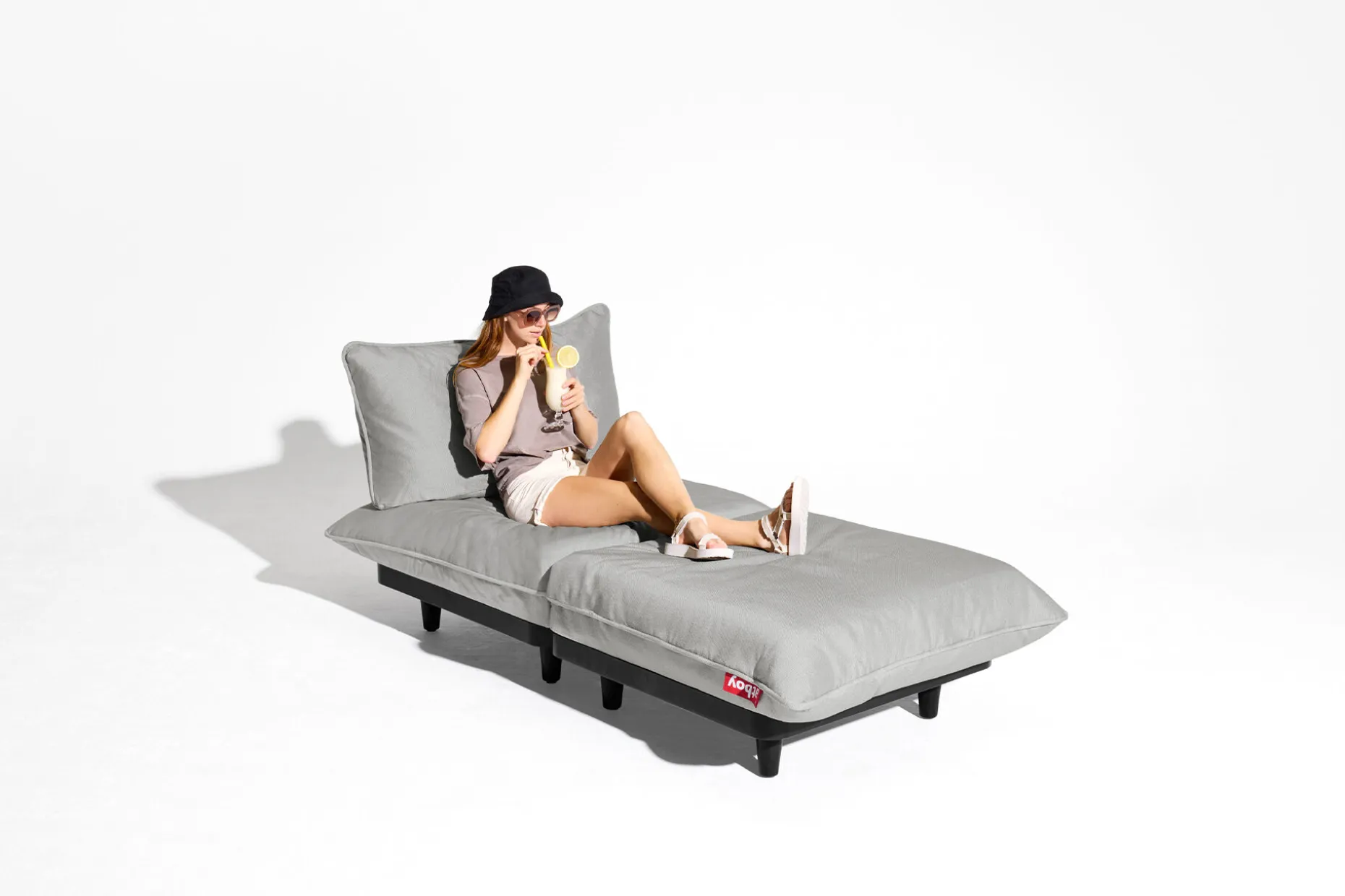 Paletti Set Small Royal Ensemble lounge d’extérieur modulaire, 190x100x90 cm