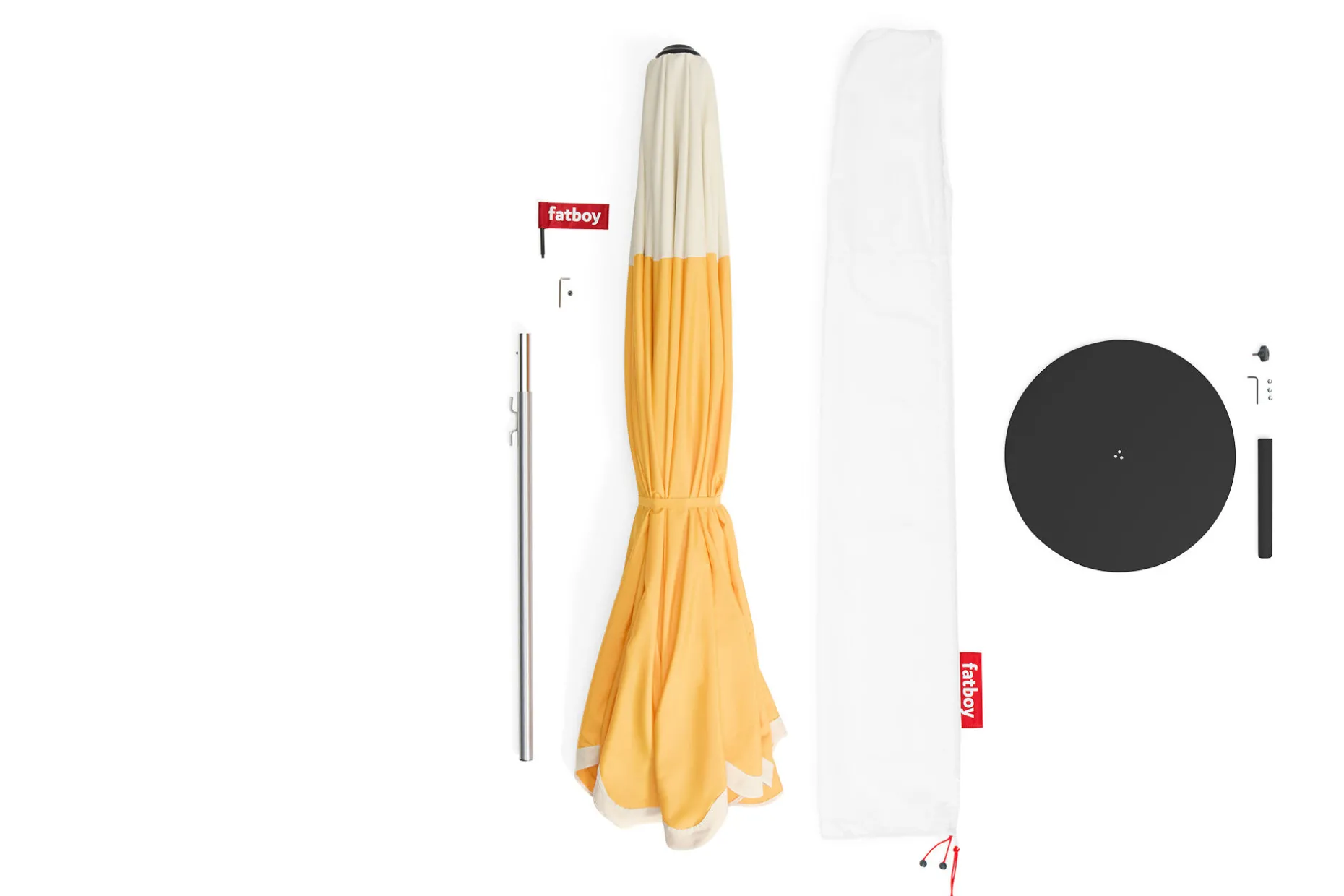 Pensol + Base Black Parasol avec pied, 350x350x280 cm