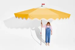 Pensol + Base Light Grey Parasol avec pied, 350x350x280 cm