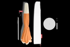 Pensol + Base Light Grey Parasol avec pied, 350x350x280 cm