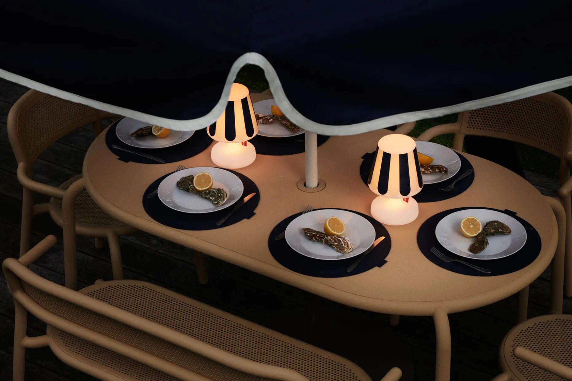 Place-we-met Set de table, vert, 36x36x0.4 cm