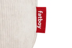 Point Cord Pouf en velours côtelé, beige, 50x50x35 cm